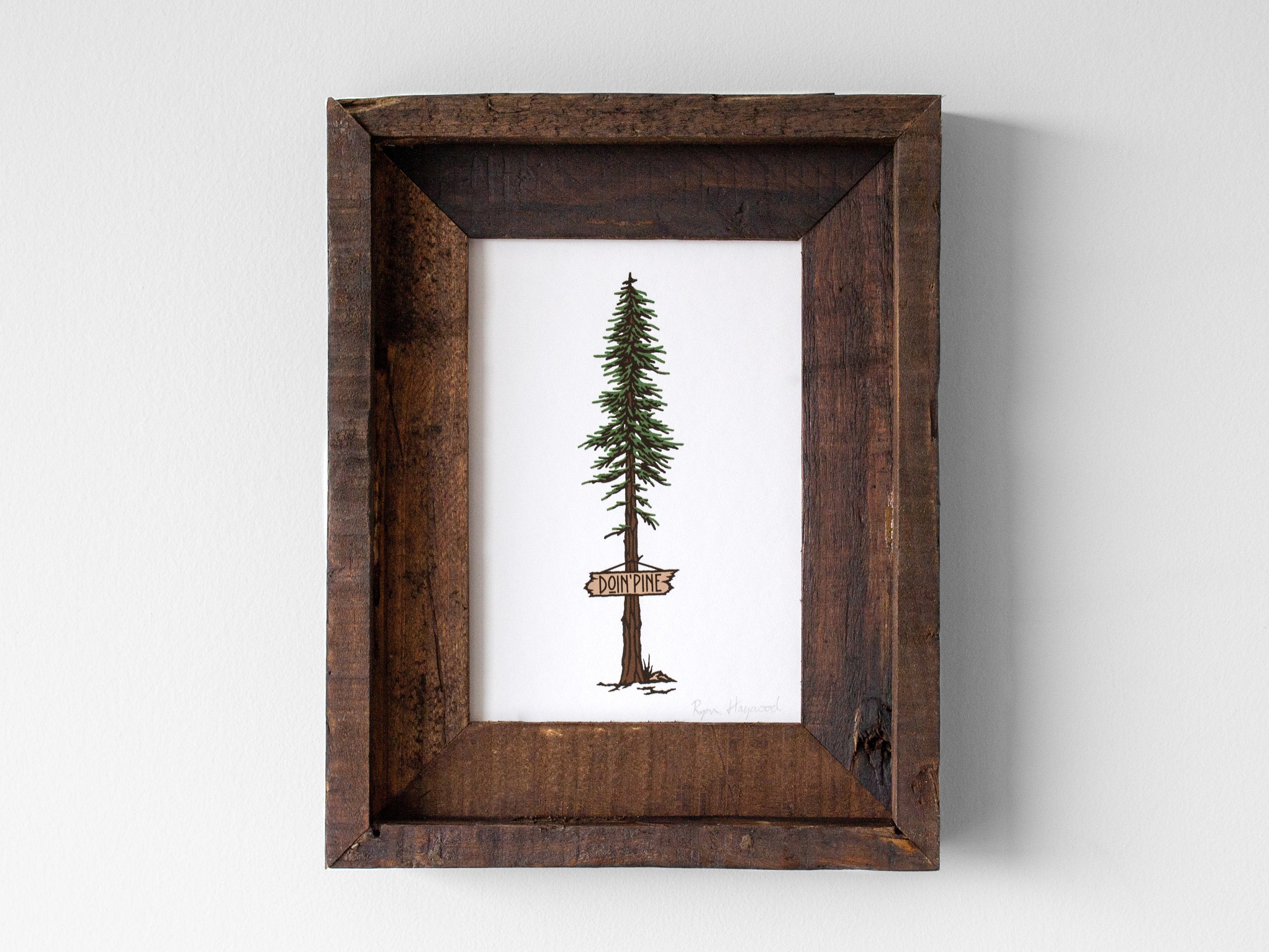 Pine Tree Wall Art 5x7 Print Pine Tree Decor Pine Tree Etsy