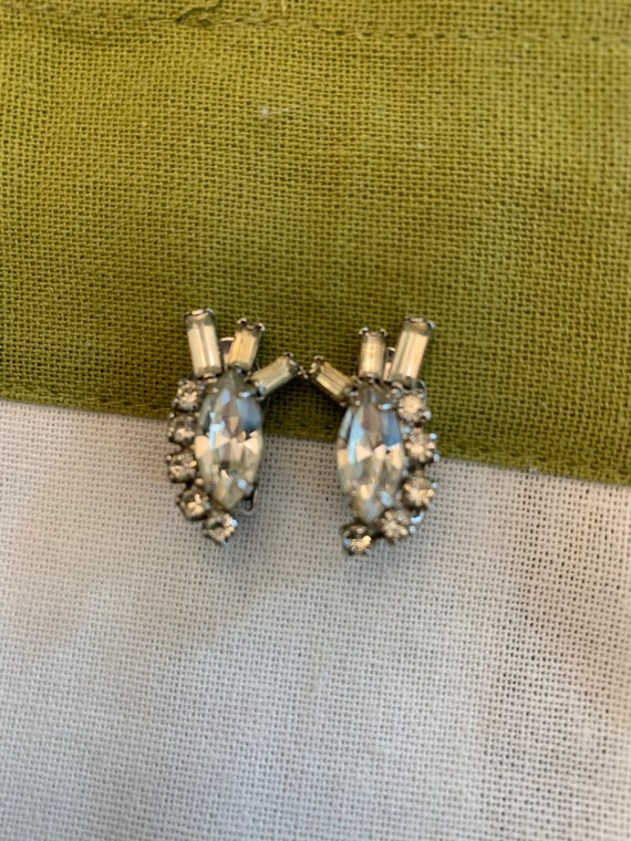 Vintage Kramer Rhinestone Earrings - image 2