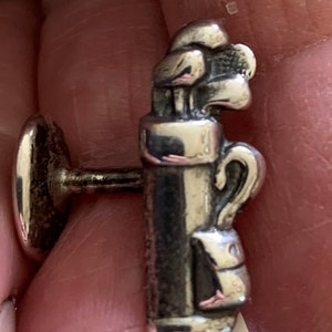 Cuff Links Rare Napier Silver Golf Bag With Clubs