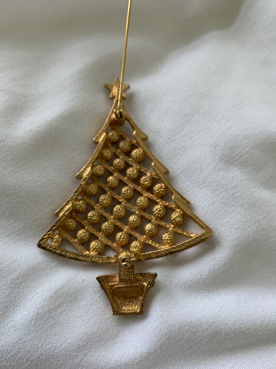 Rare Vintage Eisenberg Ice Christmas Tree Brooch - image 6