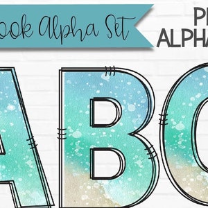 Beach Alphabet PNG | Sublimation | Vinyl | Beachy Designs | Summer Designs | Digital Download