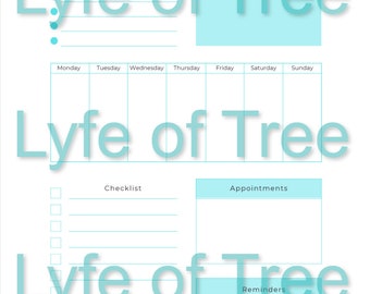 Weekly Planner-Teal