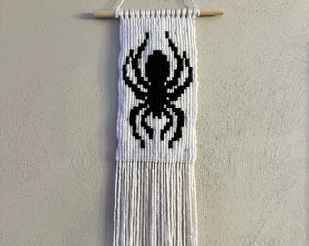 Black and White Spider Wall Hanging