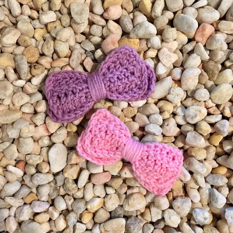 Bow Barrette Crochet Pattern PDF Download Etsy