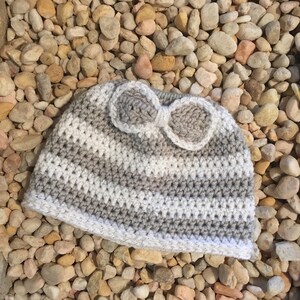 Crochet Pattern PDF download Elizabeth striped bun hat, messy bun hat, crochet hat