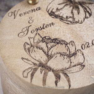 Ring cushion / ring box / ring box mango wood round 4