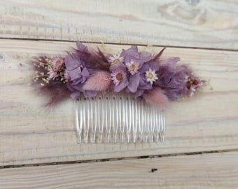 Haarkamm Trockenblumen Hochzeit Kommunion