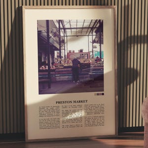 Vintage style Print of Preston Market, Melbourne, Australia. Melbourne Poster Art, Original Design and Photography