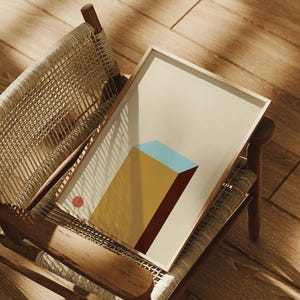 Pop, Contemporary wall art - Mimimalist, Mid century wall art print, interior styling and decorating, earthy tones, geometry.