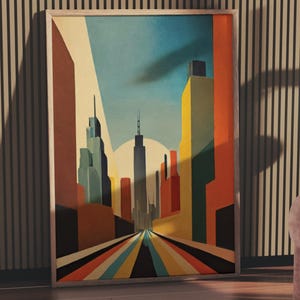 Melbourne Retro City, Retro and Vintage style wall art