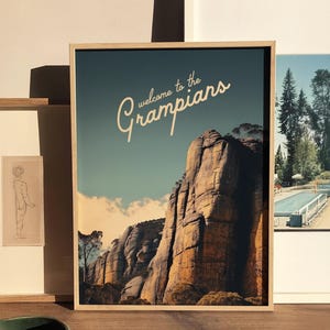 Grampians National Park, Retro and Vintage style wall art