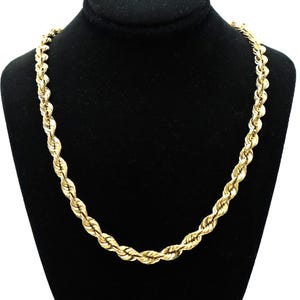 Heavy Solid Rope Link 14K Yellow Gold Chain Men’s Unisex Necklace 20” 50.5G