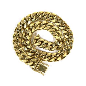 Cuban Link Hollow 10K Yellow Gold Men’s Chain Bracelet 14.2 Grams 8.5”, Men&#39;s Cuban Bracelet, Chain Gold Bracelet, 10k Yellow Gold Jewelry