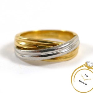 Platinum And 18k Yellow Gold Band Ring