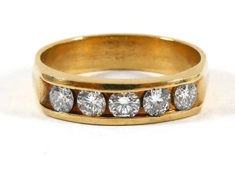 Men&#39;s Diamond 14k Yellow Gold Statement Ring