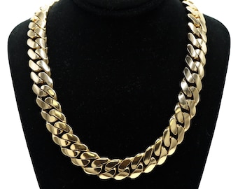 Heavy Solid Cuban Link Chain 14K Yellow Gold Men’s Unisex Necklace 221.7G 22.5”, Heavy Gold Cuban, Solid Gold Chain, Men's Jewelry