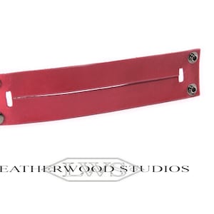 Red Leather Bracelet that Converts into Bondage Cuffs