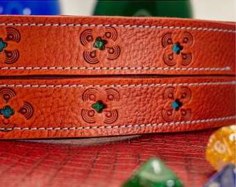Leather Bracelet that Converts to Bondage Cuff in Red with Burgundy Liner