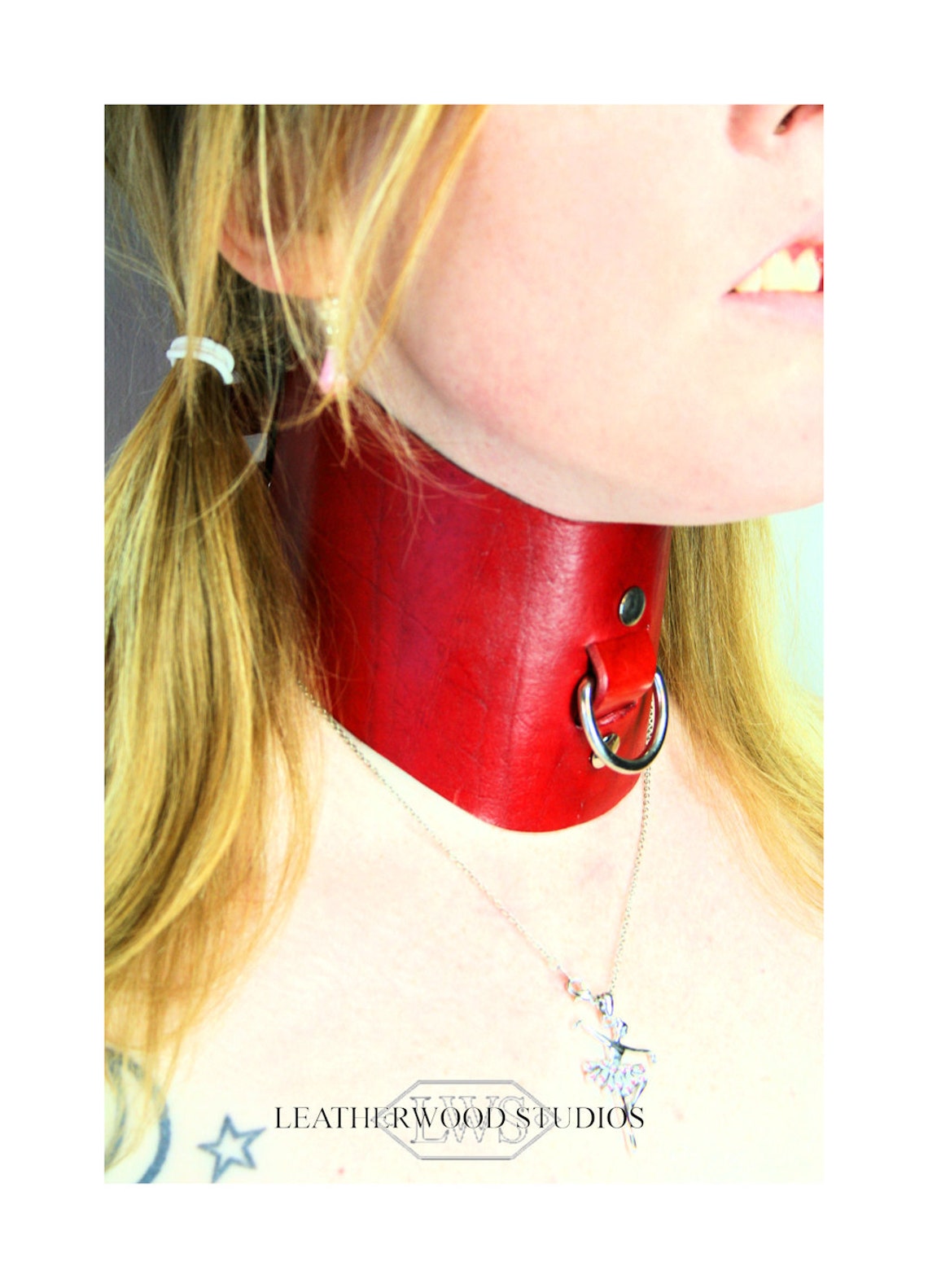Mature Bondage BDSM Fuschia Pink Leather Posture Collar Slave | Etsy