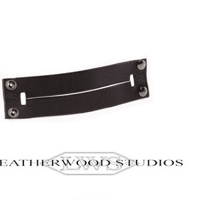 Black Leather Bondage Bracelet Cuff