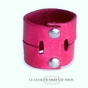 Pink Leather Bracelet that Converts into Handcuffs