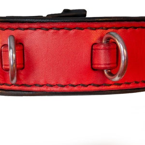 Red Leather Wrist Bondage Cuff Set