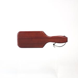 Wood Hairbrush Style Spanking Paddle in Padauk Mature