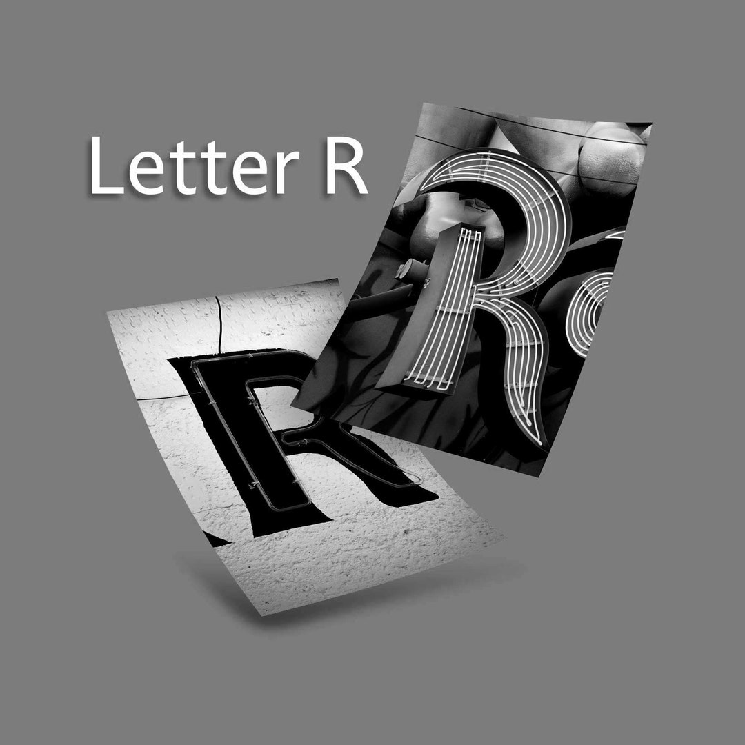 B&W Letter R Letter Art Photo Alphabet Photography - Etsy