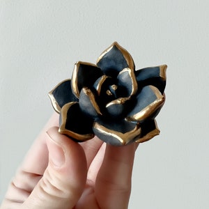 Succulent Business Card Holder Black