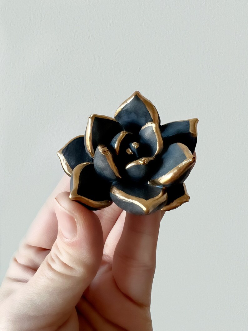 Succulent Business Card Holder Black