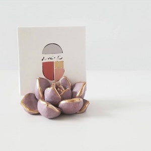 Succulent Business Card Holder Dusty Rose