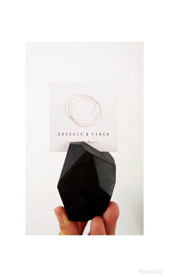Concrete Gem Stone Business Card Holder/Modern Office Decor/place card /Boss gift/Desk Decor/wedding decor/Business cardholder/new job gift