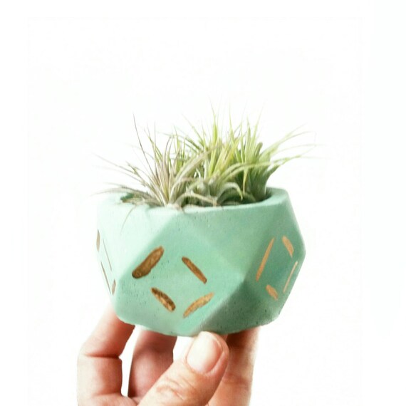Geometric Planter/Air Plant Holder/Desk Planter/Geometric decor/New Home Gift/Housewarming Gift/Succulent Planter/Modern Planter/Mint decor