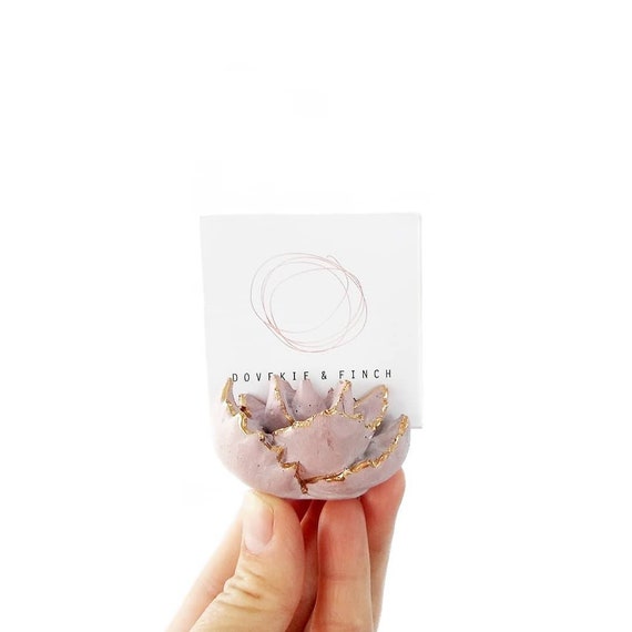 Concrete Succulent Business Card Holder/Cactus Decor/Modern Office Decor/place card /Boss gift/Desk Decor/wedding decor/Business cardholder