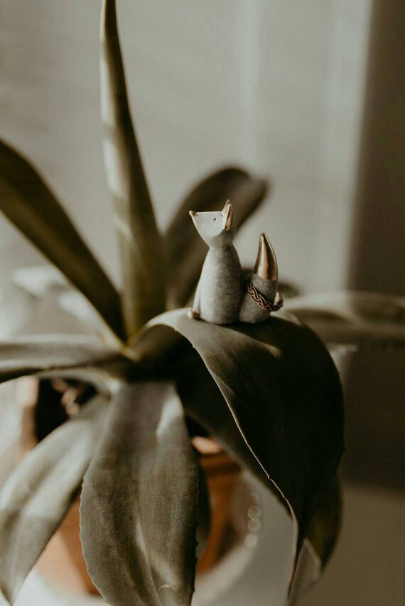 Fox Ring Holder, Fox Decor, Ring Holder, Jewelry Display, Fox, Jewelry Dish, Ring Dish, Ring Cone, Woodland fox
