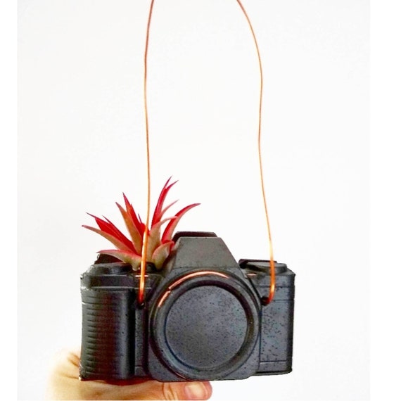Concrete Camera/Camera Air Plant Holder/Photographer Gift/Air Plant holder/Camera Decor/Concrete Decor/Photographer Lover/Industrial