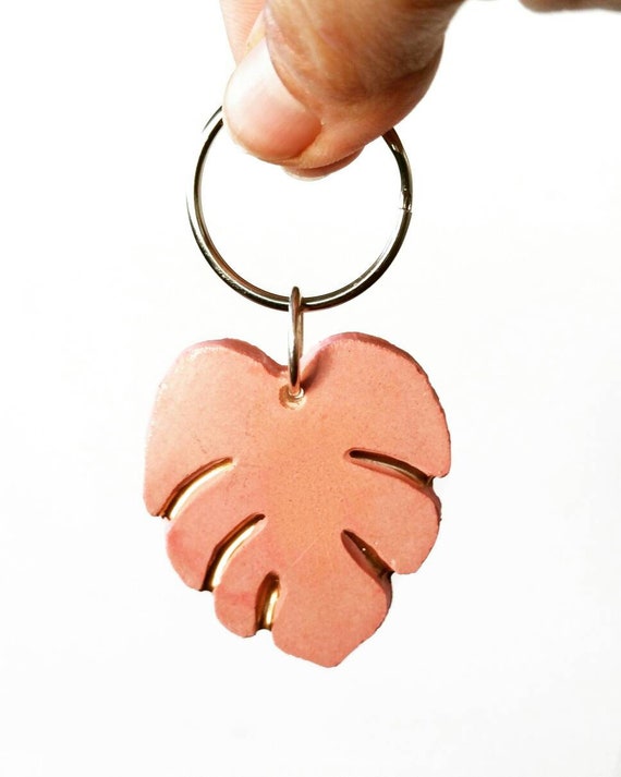 Monstera Key Chain/Monstera leaf/House Plant/Concrete decor/plant lover/tropical plants/key chain/Monstera/Gifts for Her