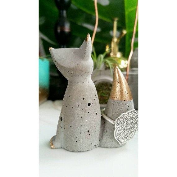 Fox Ring Holder, Fox Decor, Ring Holder, Jewelry Display, Fox, Jewelry Dish, Ring Dish, Ring Cone, Woodland fox