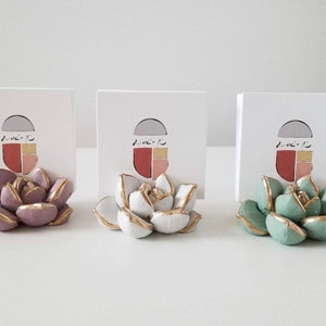 Sea Green Mint Succulent Business Card Holder image 4