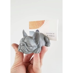 Concrete Frenchie Business Card Holder