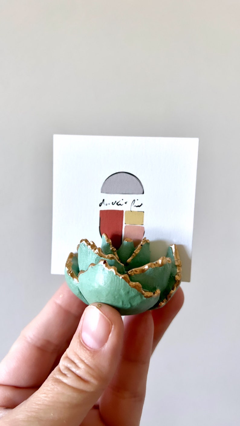 Small Succulent Business Card Holder image 9