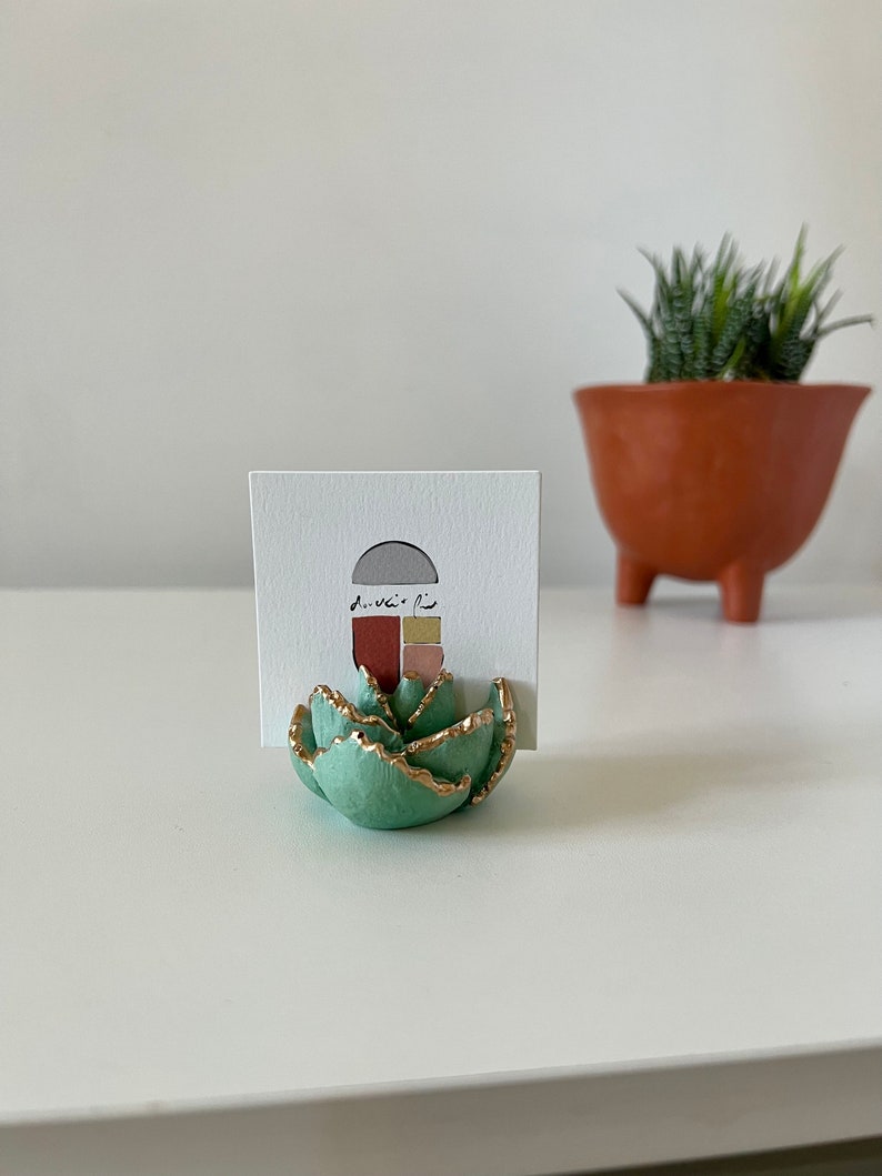 Small Succulent Business Card Holder image 8