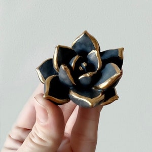 Succulent Business Card Holder Black