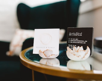 Succulent Business Card Holder