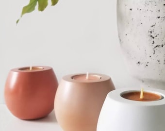 Modern Boho Concrete Tealight Candleholder