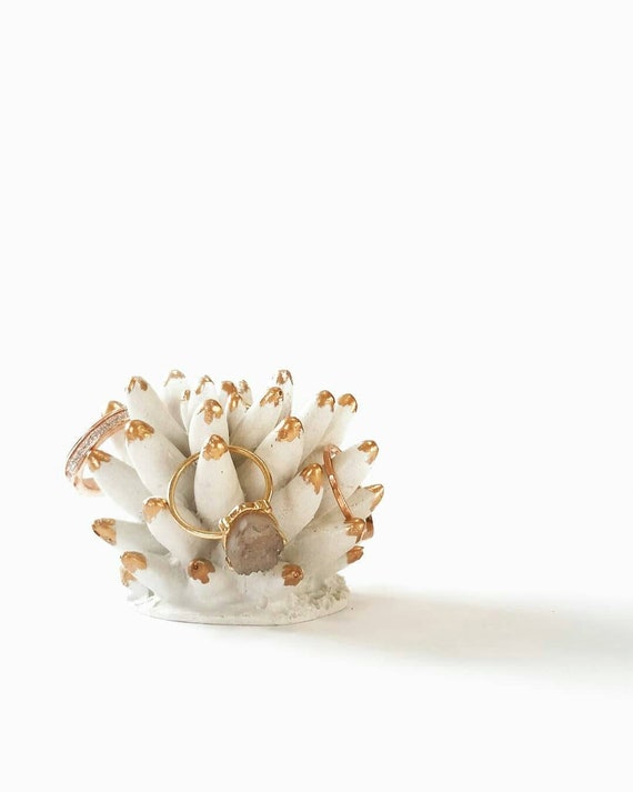 Concrete Succulent, Ring Cone, Ring Holder, Jewelry Display, Jewelry Dish, Ring Dish, Modern Ring Cone, Bridesmaid Gift