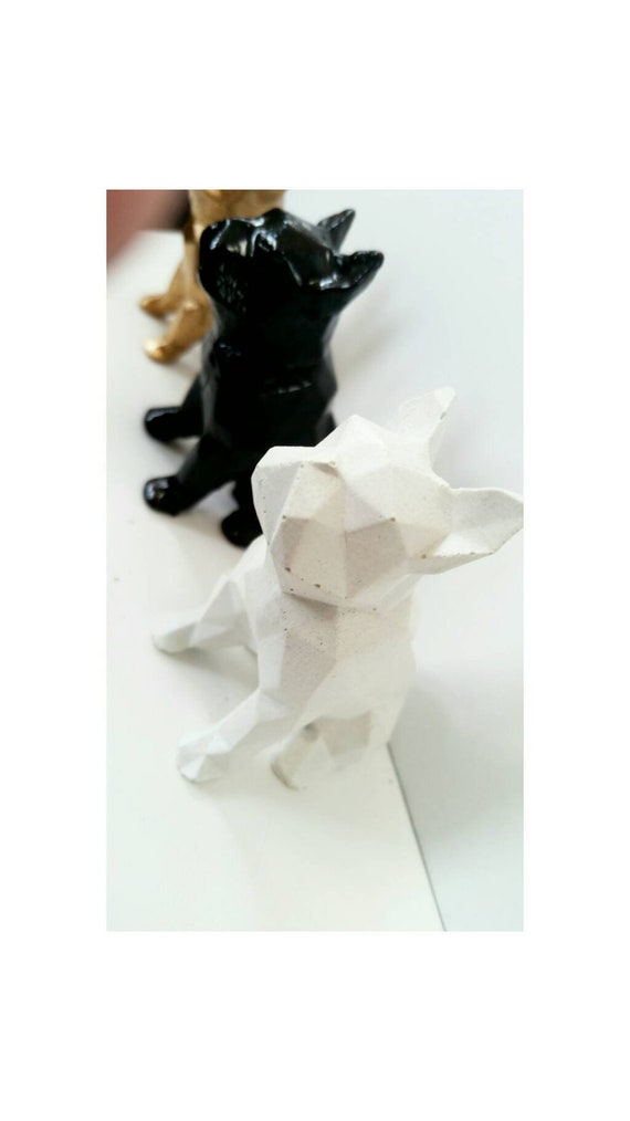 Concrete Frenchie, French BullDog, Concrete dog, Frenchie, Bulldog, Frenchie Statue, Frenchie Decor