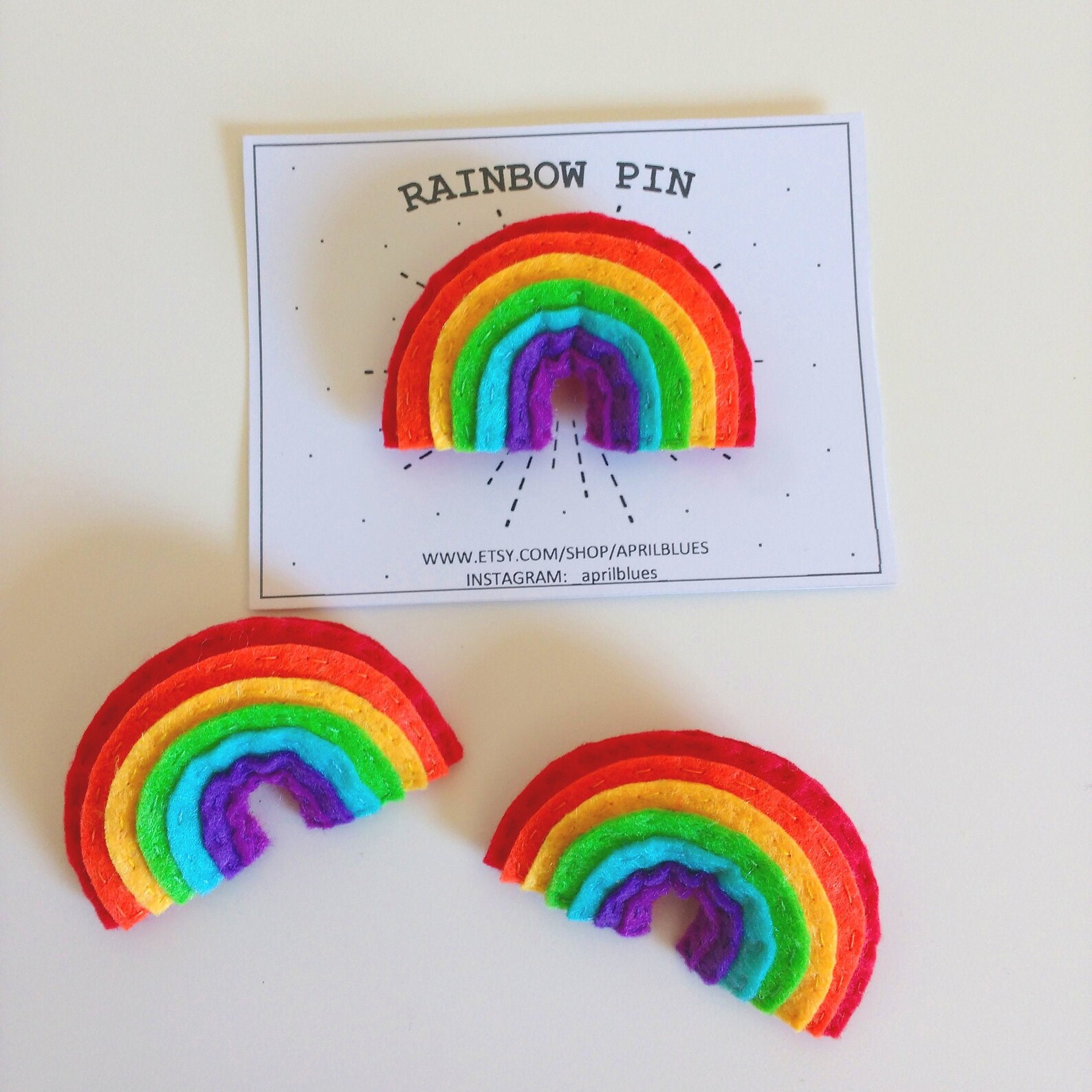 Rainbow Pin Etsy