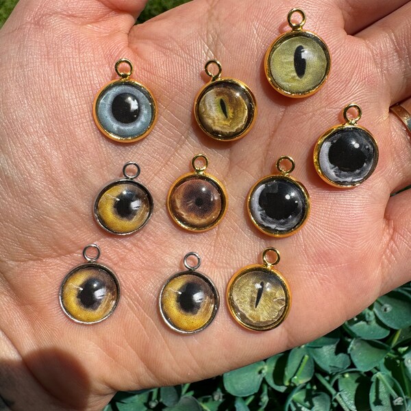 Custom Hand drawn eye pendant