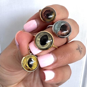 Custom drawn eye ring